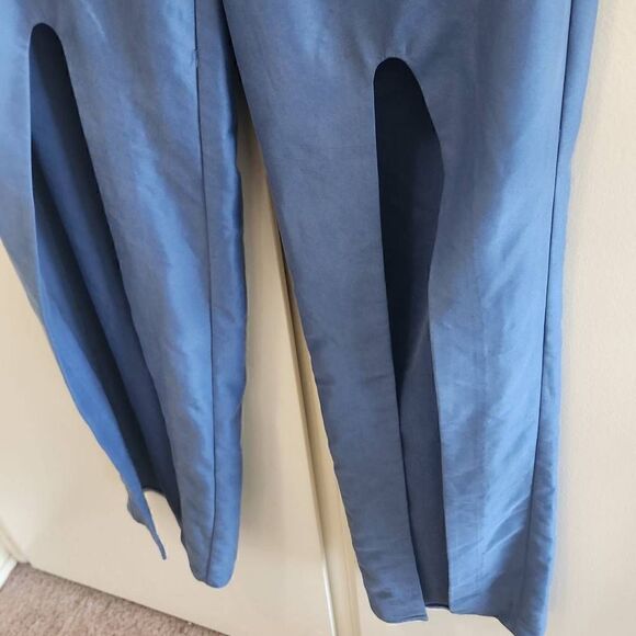 I M Beautiful by Jin Park, Slate Blue Pants trimmed with White Piping,, sz. 30/3 - Picture 6 of 8